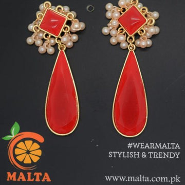 Malta  Crystal With Pearl Earrings